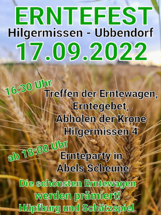 Erntefest Hilgermissen Ubbendorf 2022
