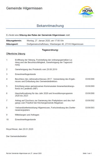 Ratssitzung