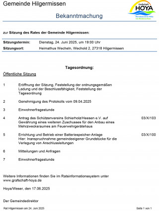 Bekanntmachung Ratssitzung Wp 2021 2026 14