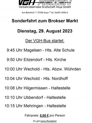 Plakat Brosker Markt 2023