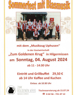 Sommerfest Mit Blasmusik 2024
