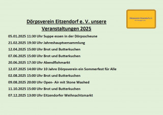 Termine Doerpsverein 2025