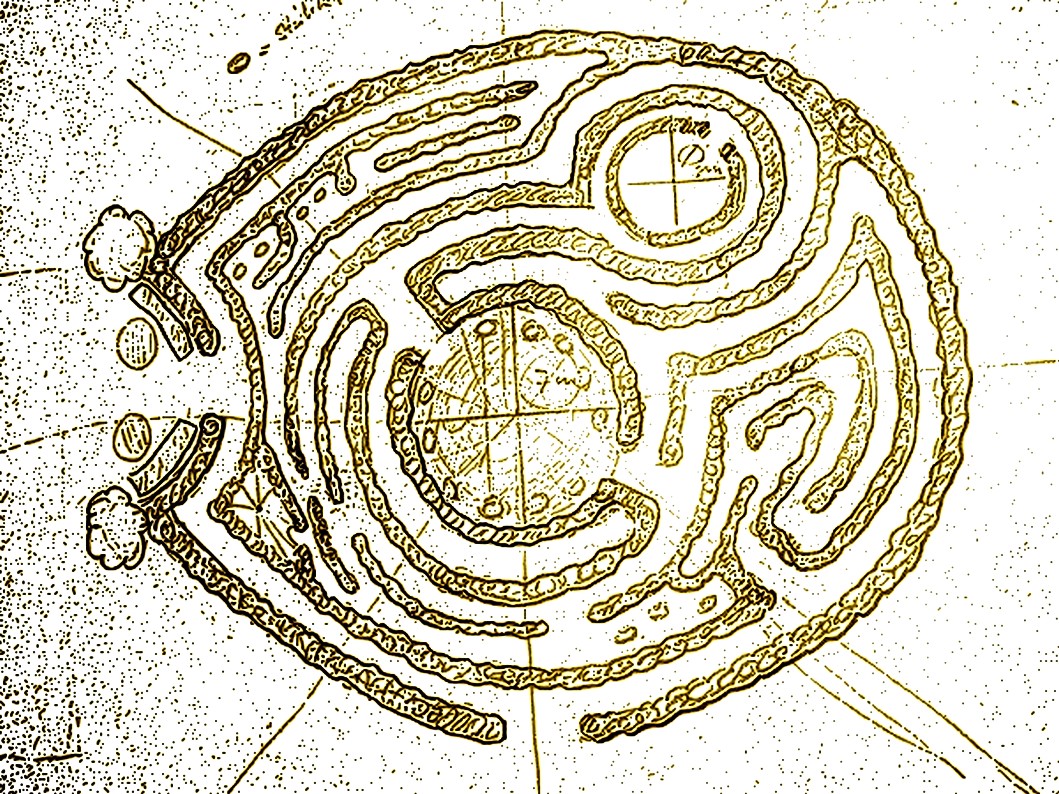 Plan des Weidenlabyrinths