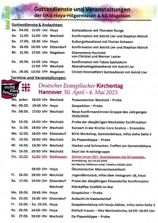 Kirchenzettel 2025 05