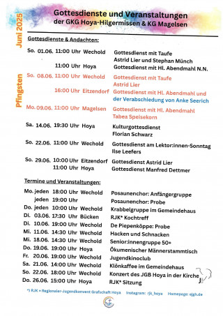 Kirchenzettel 2025 06